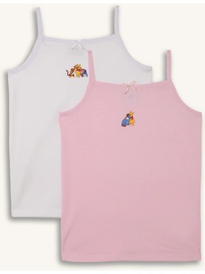 DeFacto %100 Pamuk Regular Fit Disney Winnie The Pooh Lisanslı Baskılı 2'li Atlet Kız Çocuk H7060A826SP