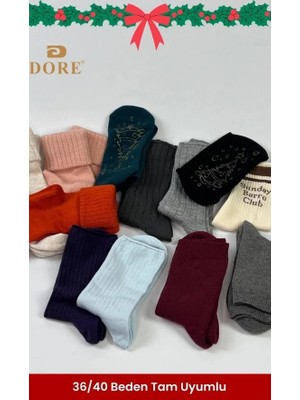Dore Kışlık Premium Soft Touch Kadın Soket Çorap - Set 1