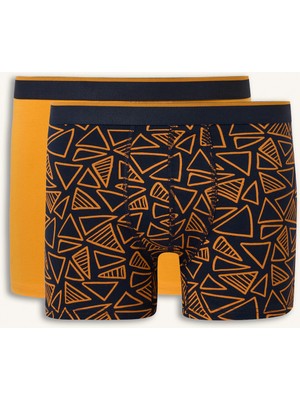 DeFacto Geometrik Desenli Regular Fit 2'li Boxer I7826AX26AU