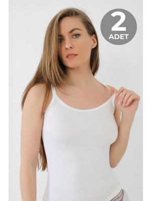Arma Yıldız 2 Adet Kadın Bambu Atlet Kalın Ip Askı Yumuşak Esnek