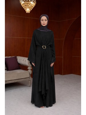 Nazzain Kimono Detaylı Zarif Elbise