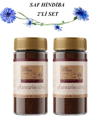 Plantwise 2'li Saf Hindiba Kahvesi | %100 Bitkisel | Kafeinsiz | 100g Cam Kavanoz
