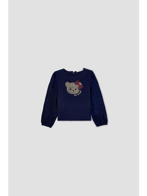 B&G Kız Bebek Lacivert Bluz
