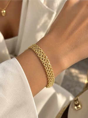 Guvdin 14 K Renginde Hasır Bileklik 21 cm