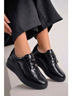 Albishoes Kadın Yumuşak Rahat Taban Mevsimlik Lastikli Bağcık Günlük Casual Sneaker Kadın Ayakkabı