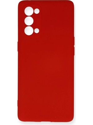 Bezos Oppo Reno 5 Pro Kılıf Nano Içi Kadife Silikon - Kırmızı