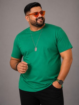 Annex Yuvarlak Yaka Erkek Battal Düz Renk Pamuklu Basic Tshirt