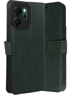 Bezos Oppo Reno 14F Trend S Plus Kapaklı Kılıf - Yeşil