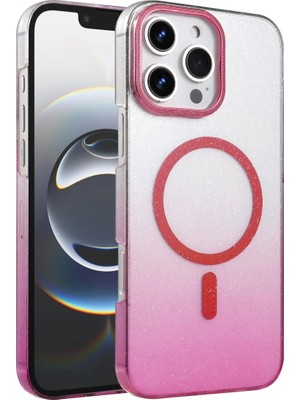 Bezos Apple iPhone 16 Pro Max Glossy Magsafe Kapak - Pembe
