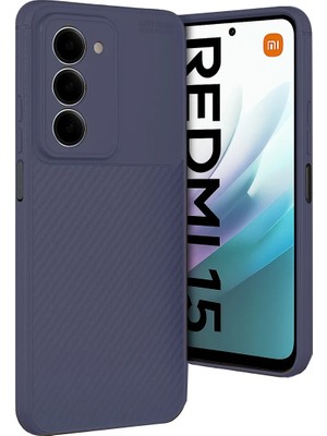 Bezos Xiaomi Redmi 15 4g Auto Focus Karbon Kapak - Lacivert