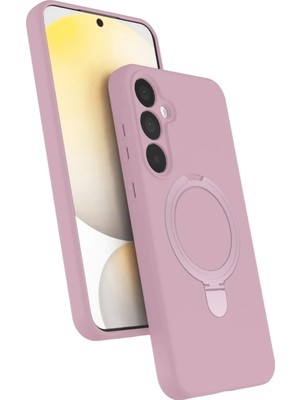 Bezos Samsung Galaxy A35 5g Regal Magsafe Standlı Kapak - Açık Pembe