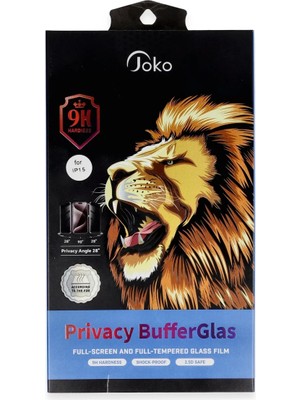 Bezos Joko Apple iPhone 14 Pro Buffer Hayalet Cam Ekran Koruyucu - Siyah