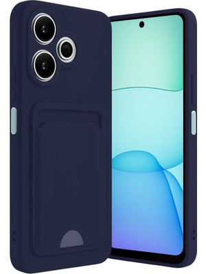 Bezos Xiaomi Redmi 13 4g Kılıf Kelvin Kartvizitli Silikon - Lacivert