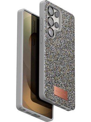 Bezos Onegif Samsung Galaxy S25 Ultra Bright Simli Kapak - Gümüş