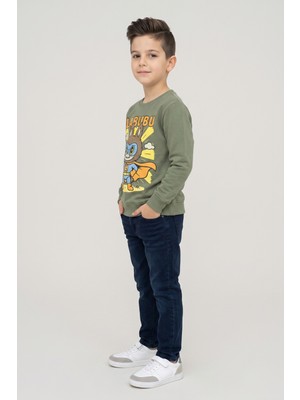 Crassi Erkek Çocuk Sweatshirt Baskılı %100 Pamuk