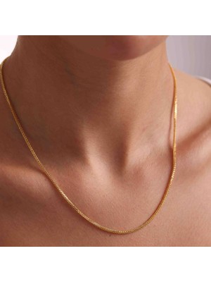 Bayar Gold 14 Ayar Altın Palmiye Zincir Kolye 1.25 mm