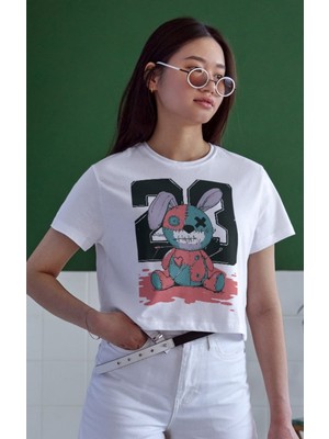Unisex Oversize 24/1 Penye Dtf Baskılı Tişört - DTF169