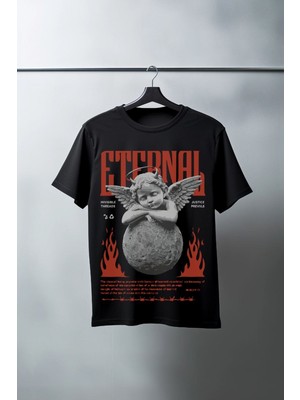 Unisex Oversize 24/1 Penye Dtf Baskılı Tişört - DTF86