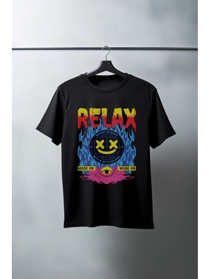 Unisex Oversize 24/1 Penye Dtf Baskılı Tişört - DTF162
