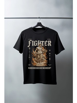 Unisex Oversize 24/1 Penye Dtf Baskılı Tişört - DTF101