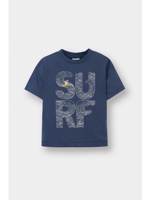 DeFacto Regular Fit Slogan Baskılı Kısa Kollu Tişört Erkek Bebek E1022A525SM