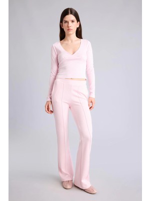 DeFacto Flare Fit Elastik Bağlamalı Bel Modal Pantolon G9445AX26WN
