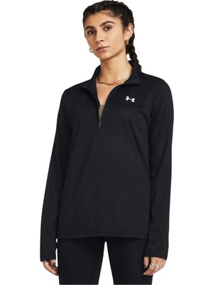 Under Armour Tech 1/2 Zip- Solid Siyah Kadın Eşofman Üstü