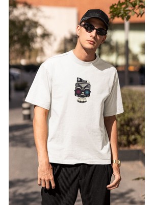 Erkek Özel Baskılı Modern Fit %100 Pamuk Bisiklet Yaka T-Shirt