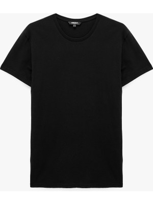 Koton Pamuklu Kısa Kollu Bisiklet Yaka Basic Slim Fit Tişört