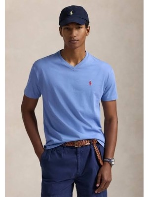Ralph Lauren Pony Işlemeli V Yaka Tişört 443109