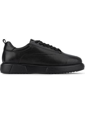 Tamer Tanca Erkek Hakiki Deri Siyah Sneakers & Spor Ayakkabı 1163 1756 Erk Ayk SK26-27 Sıyah