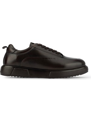 Tamer Tanca Erkek Hakiki Deri Kahverengi Sneakers & Spor Ayakkabı 1163 1756 Erk Ayk SK26-27 Kahve