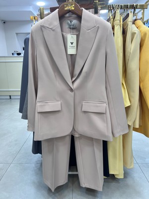 Vuntal Blazer Takım Elbise Tek Düğme Ceket Pantolon