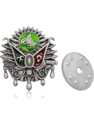 Pileli Store 925 Ayar Gümüş Osmanlı Devlet Arması Rozet