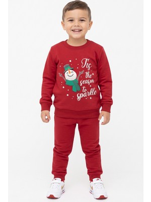 Crassi Unisex 2'Li Noellik Baskılı Takım 2 İplik Şardonlu