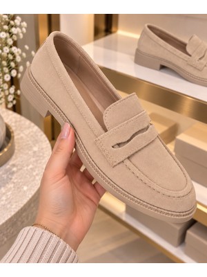 Zenora Shoes Kadın Süet Loafer Makosen Ortopatik Tabanlı Ayakkabı