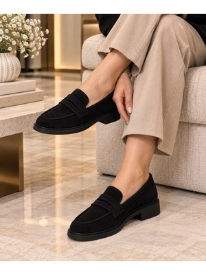 Zenora Shoes Kadın Süet Loafer Makosen Ortopatik Tabanlı Ayakkabı