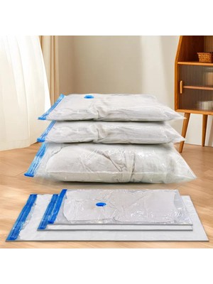 Munico 2 Adet Saklama Torbası, Vakumlu Mühürleme Çantaları Giysi Düzenleyici, Sıkıştırılabilir 100X135 Baza