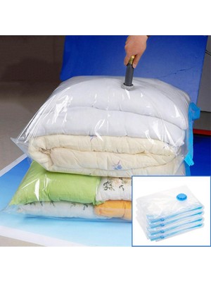 Munico 5 Adet Giysiler Için Vakumlu Saklama Torbaları 50X70 cm Yorgan Aşağı Ceket Seyahat Ev Organizer