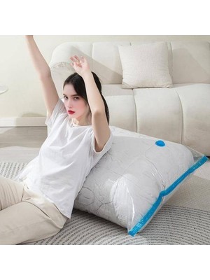 Munico 1 Adet Vakumlu Mühürlü Çanta 80X100 Yer Tasarrufu Sağlayan Sıkıştırma Paketleme Mevsimlik Saklama