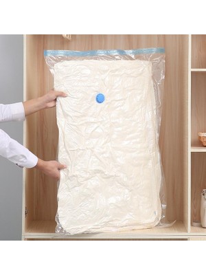 Munico 1 Adet 100X135 cm Giysiler ve Yorganlar Için Büyük Vakumlu Saklama Torbası - Toz Geçirmez Sıkıştırma