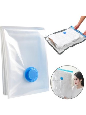 Munico 2 Adet Vakumlu Mühürleme Çantası El Pompası ile Yer Tasarrufu Sağlayan Sıkıştırma Mevsimlik 55X90