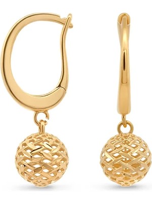 Arpaş Altın Küre Top Sallantılı Küpe