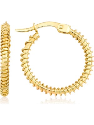 Arpaş Spiral Halka Altın Küpe