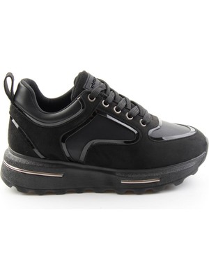 Bambi Siyah Siyah Süet  Kadın Sneaker K01313003072