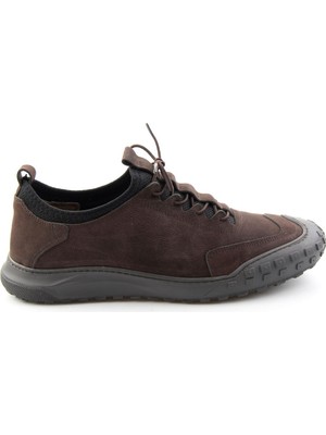 Bambi Kahve Nubuk Hakiki Deri Erkek Sneaker E01076378501