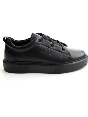Bambi Siyah Napa Hakiki Deri Erkek Sneaker E01803413343