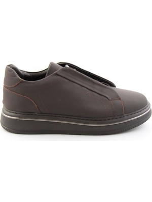 Bambi Mat Kahve Hakiki Deri Erkek Sneaker E01774101503