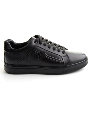 Bambi Siyah Napa Hakiki Deri Erkek Sneaker E01774070043