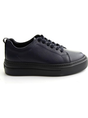 Bambi Lacivert Floter Hakiki Deri Erkek Sneaker E01089009540